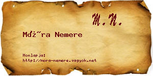 Móra Nemere névjegykártya